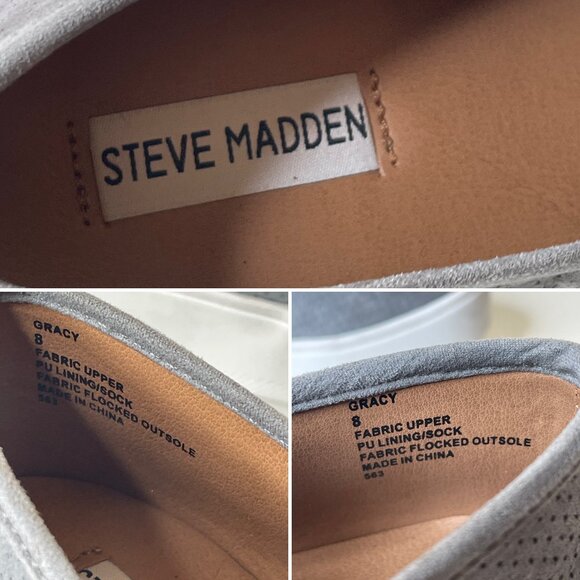 Steve Madden Gracy Gray Slip On Loafer Sneakers Size 8 - Picture 10 of 16
